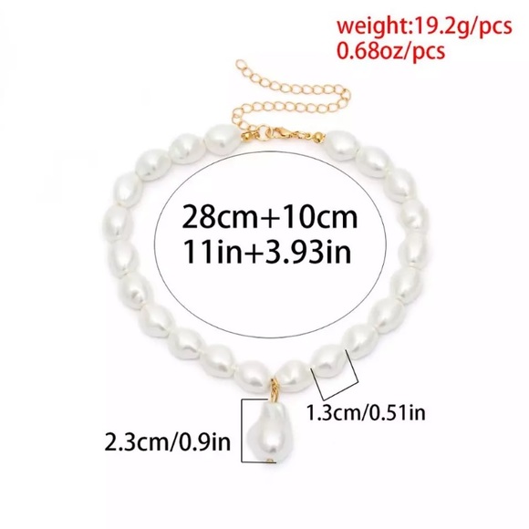 🌟 Pearl Baroque Choker Necklace - Picture 3 of 5